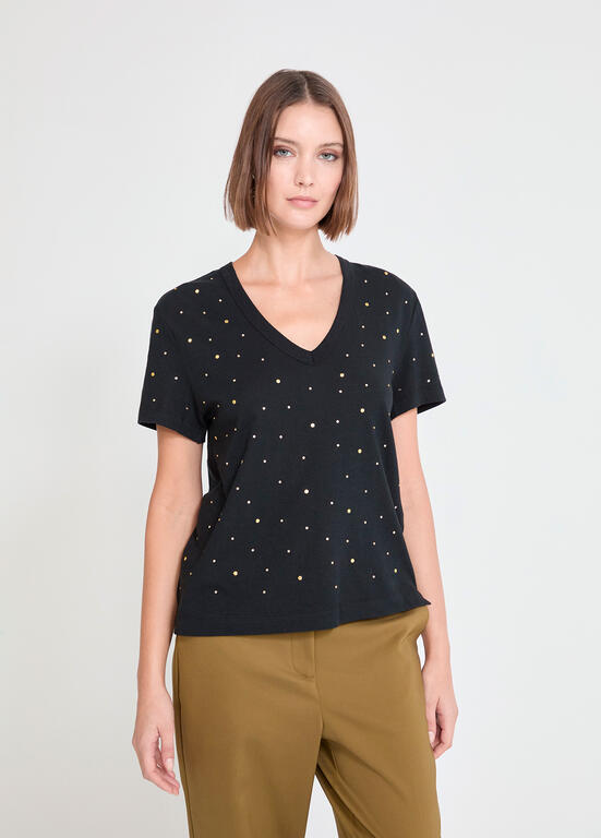 T-Shirt studs black