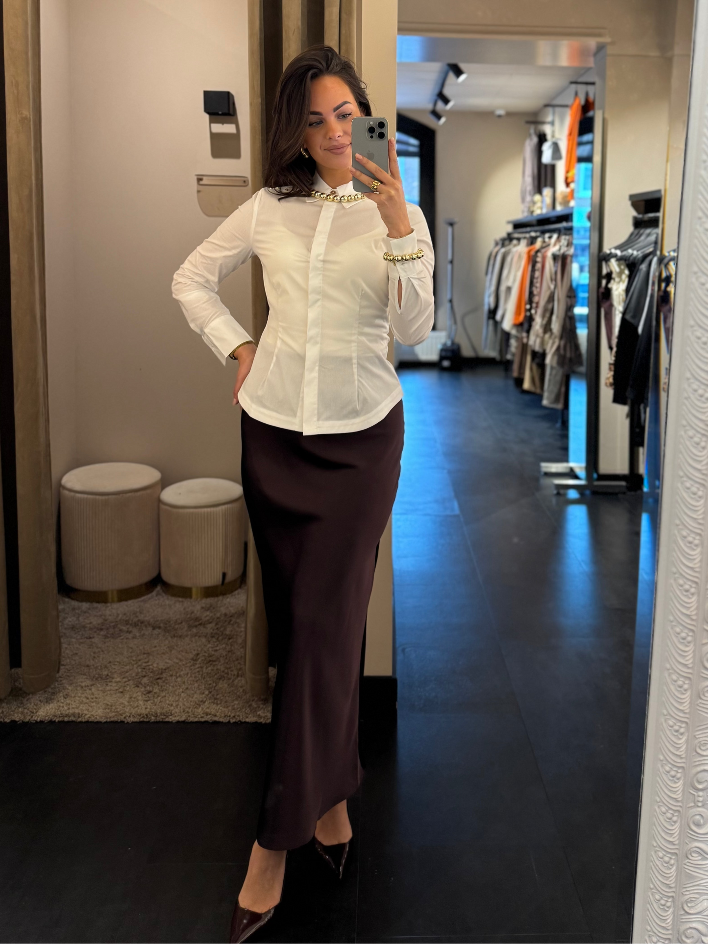 Charme skirt Chiara bordeaux