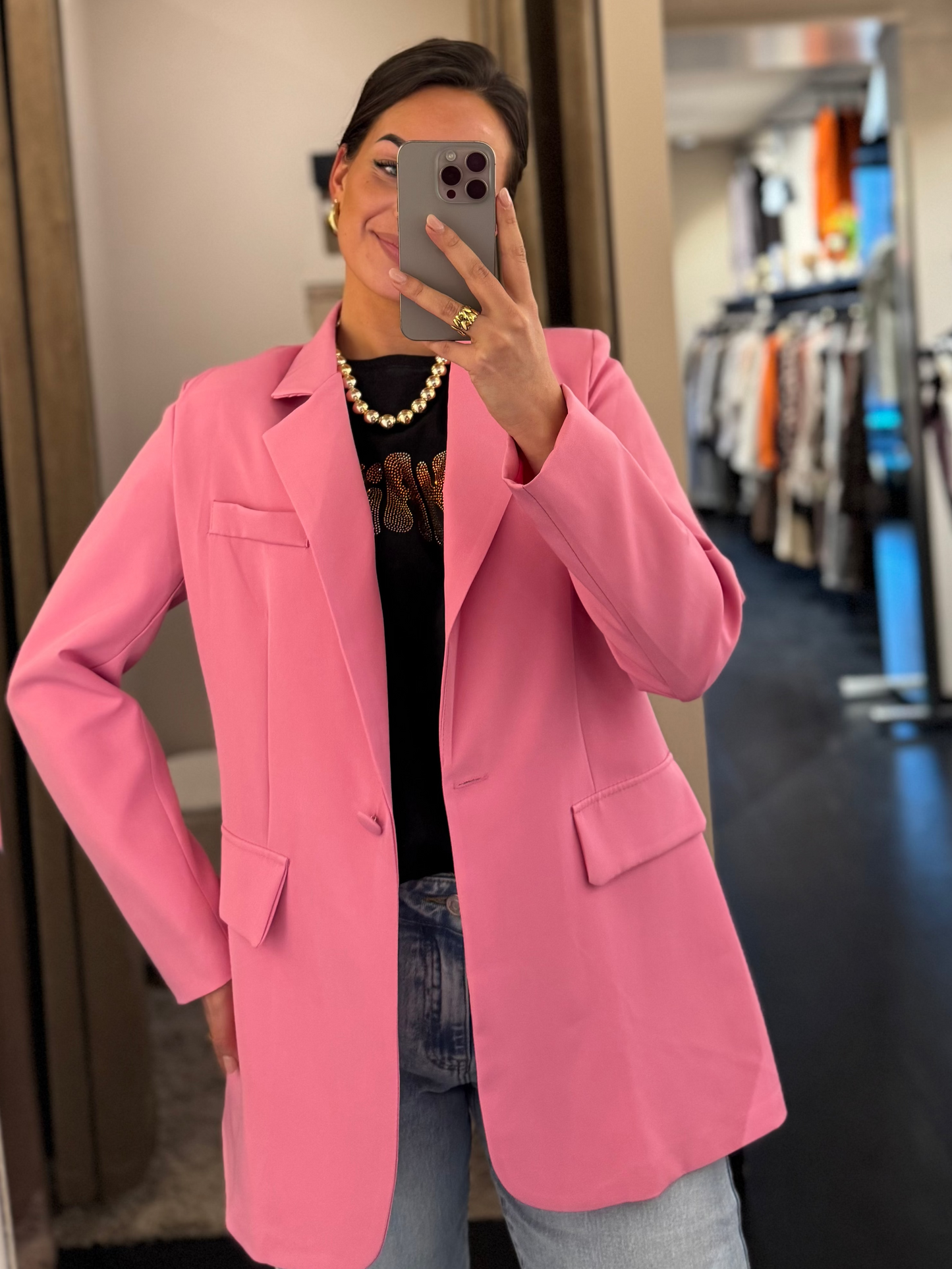 Charme blazer Lio roze