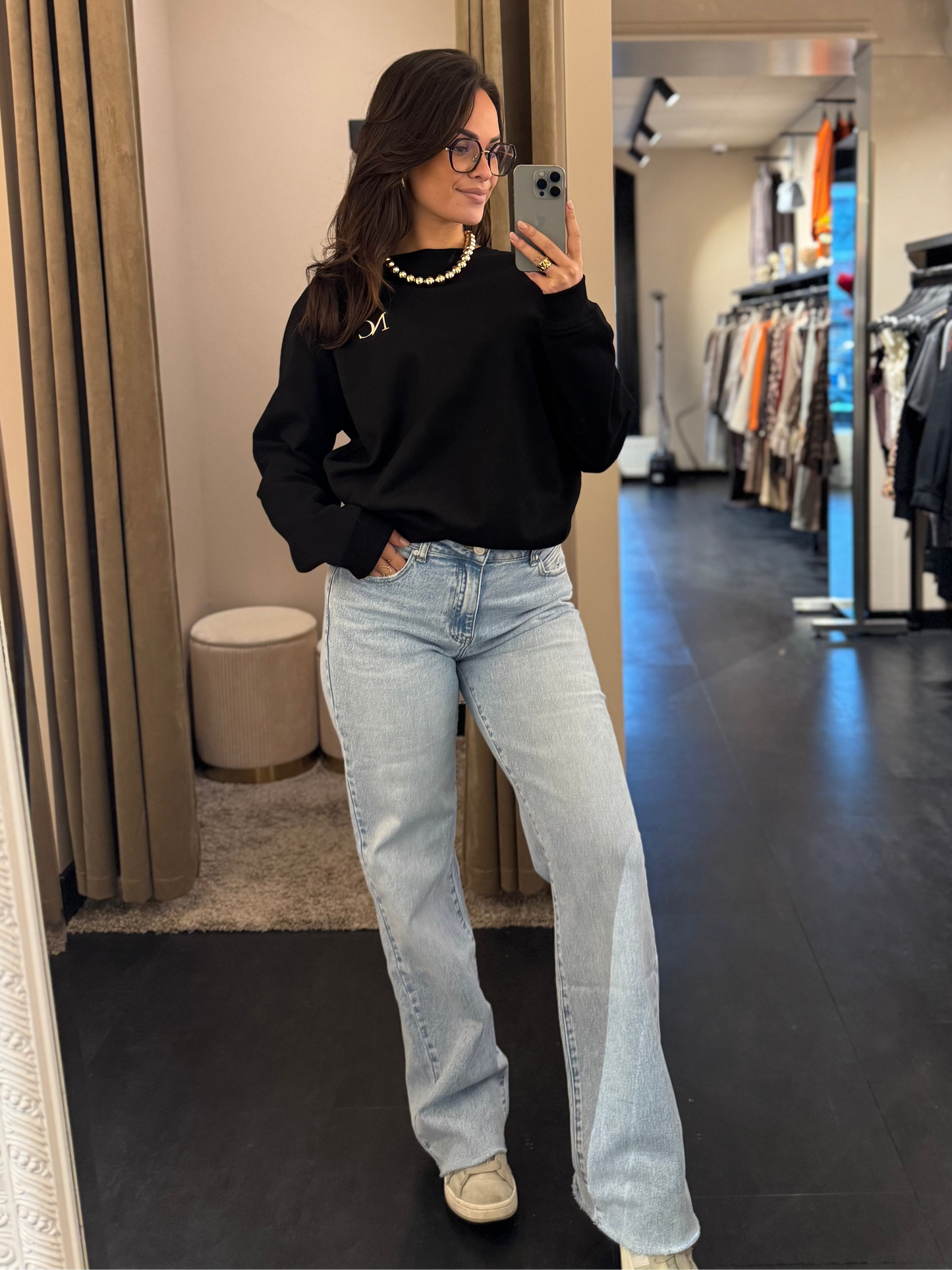 Charme sweater River zwart