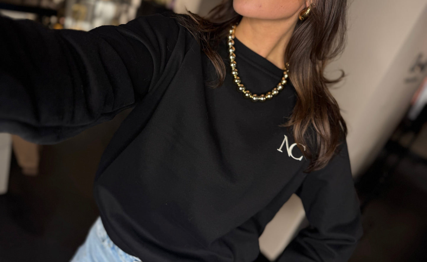 Charme sweater River zwart