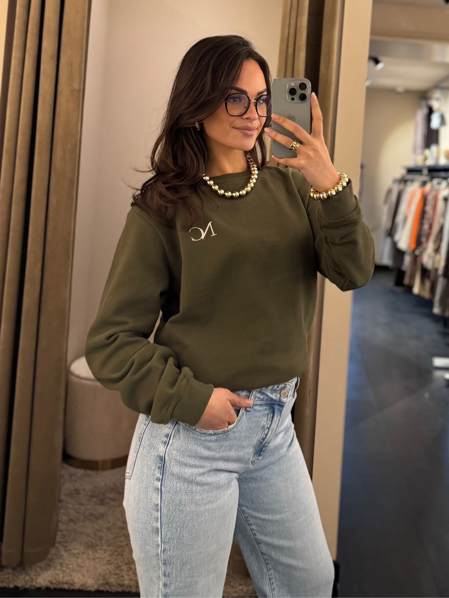 Charme sweater River groen