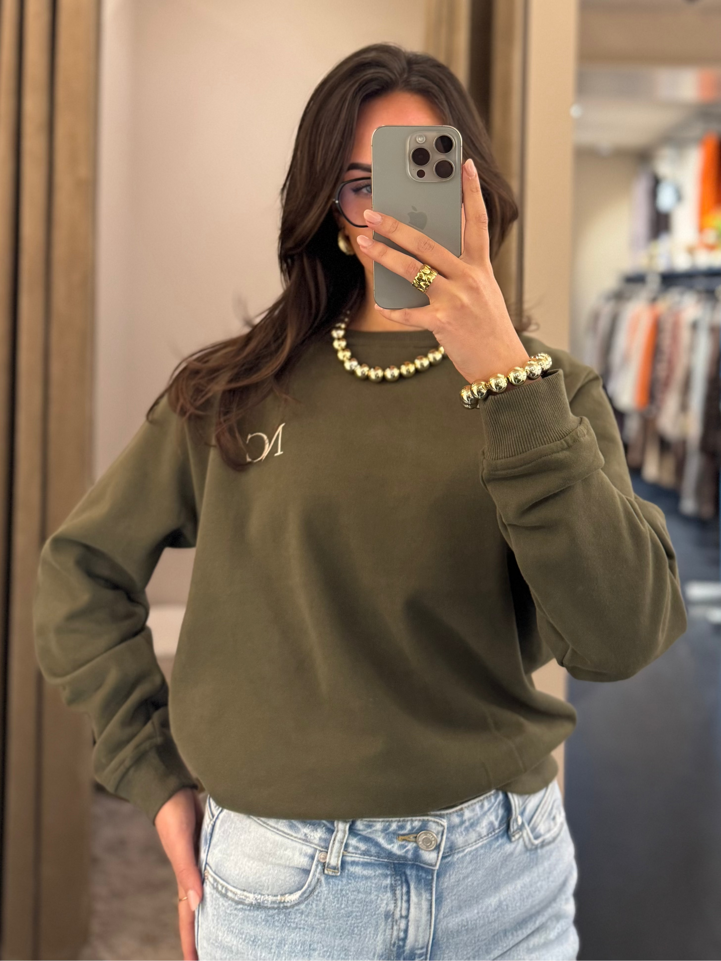 Charme sweater River groen