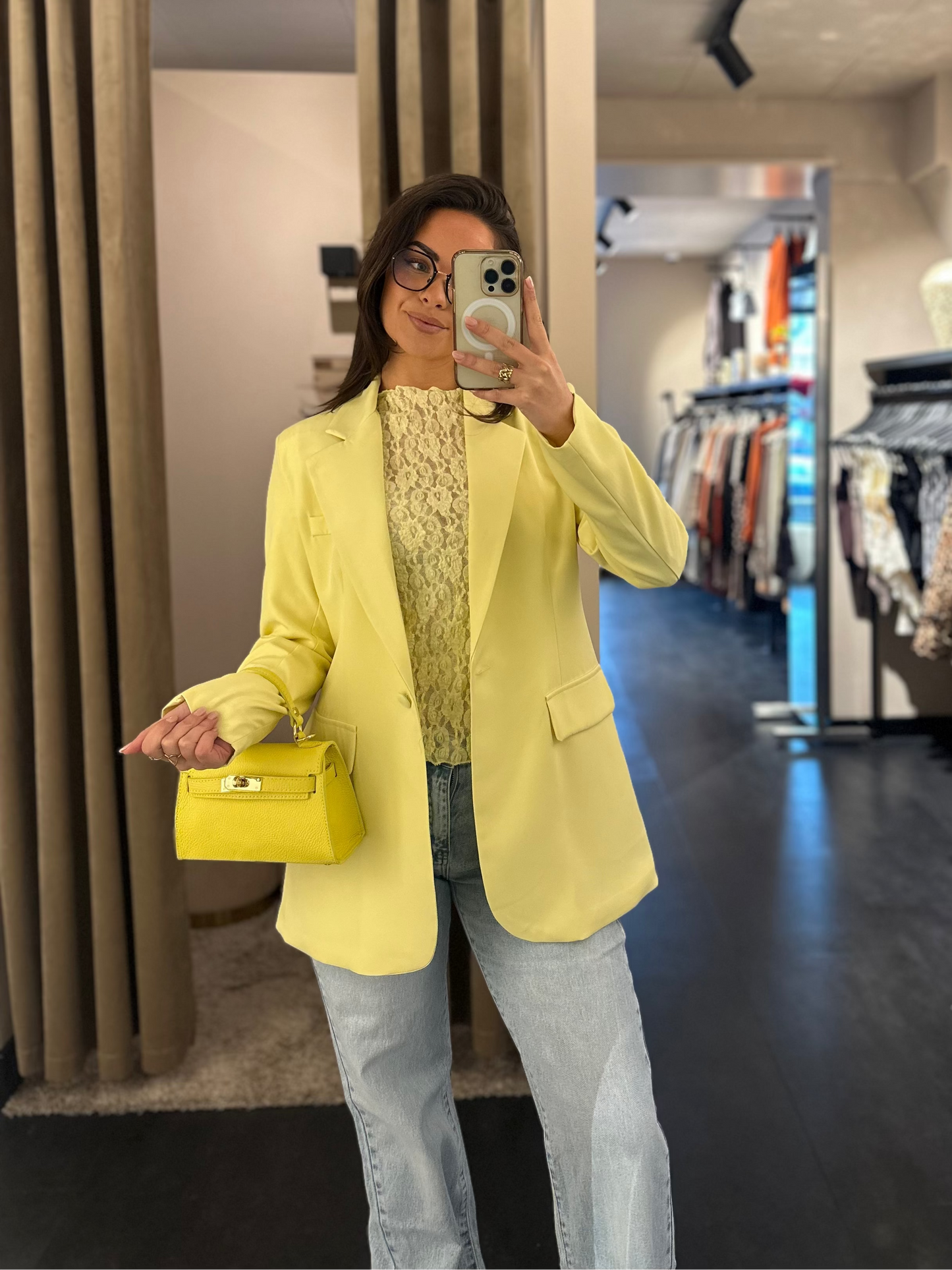 Charme blazer Lio geel