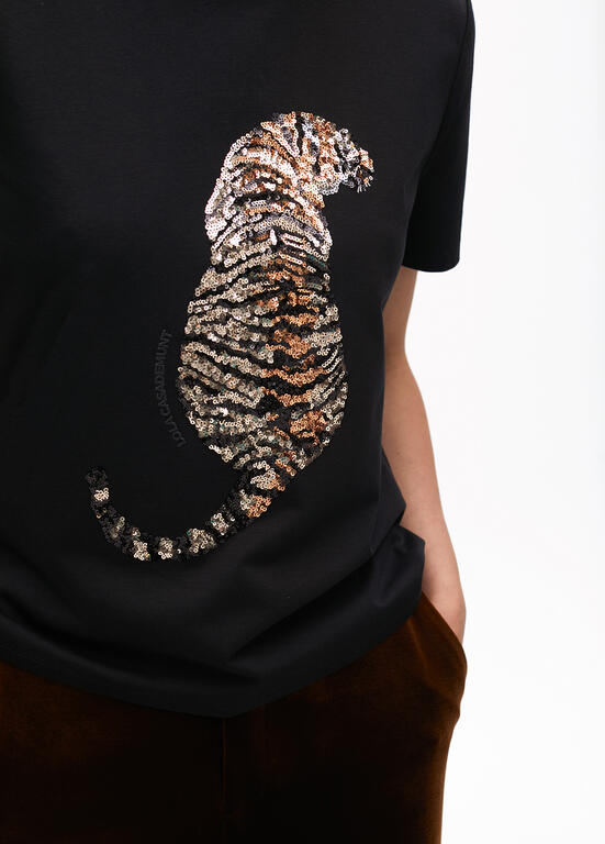 Rhinestone tiger T-shirt