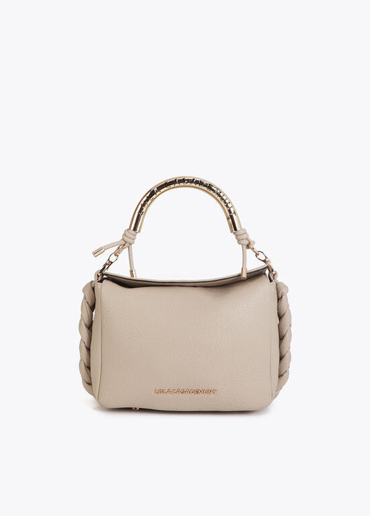 Personalised crossbody bag with metallic strap