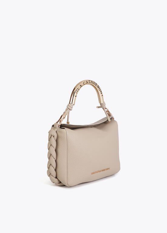 Personalised crossbody bag with metallic strap