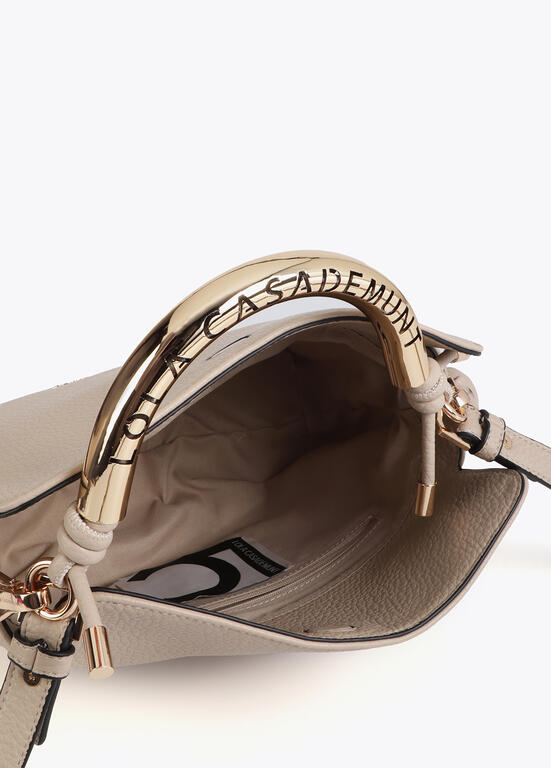 Personalised crossbody bag with metallic strap