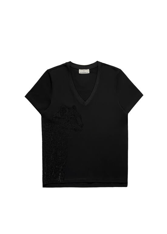 T-Shirt black strass