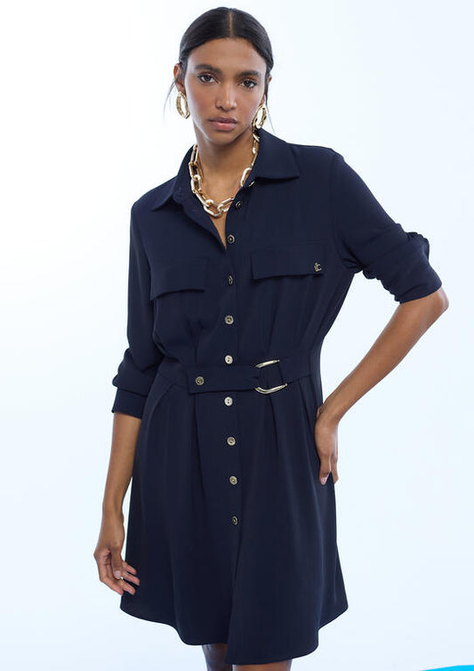 Dress golden details blue