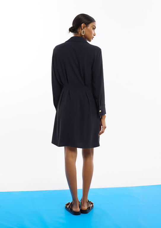 Dress golden details blue