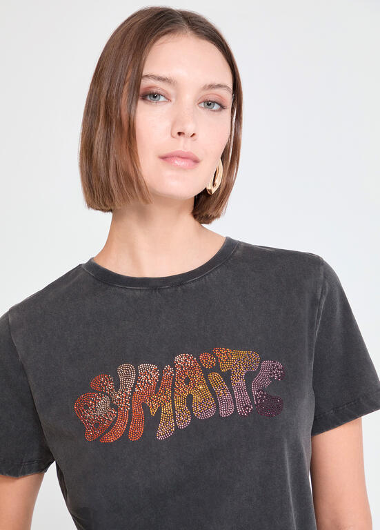 Multicolor Strass T-Shirt By Maite