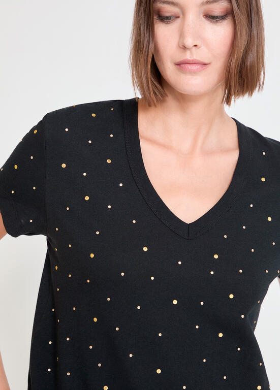 T-Shirt studs black