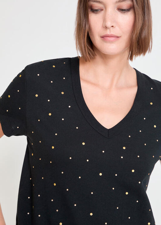 T-Shirt studs black